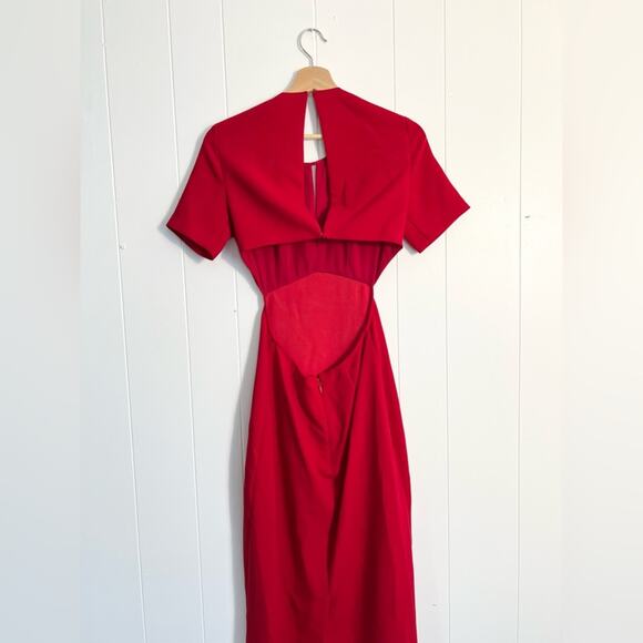 BCBGeneration NWT size 2 red cut out dress long gown wedding - Picture 4 of 10